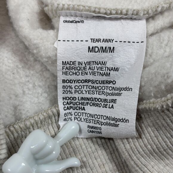 Under Armour UA Rival Hoodie Womens Medium Cream Fleece Kangaroo Pocket Pullover - Picture 7 of 8